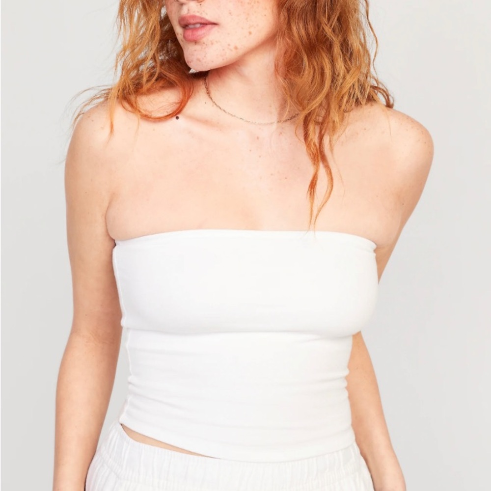 XS White tube top- old navy
